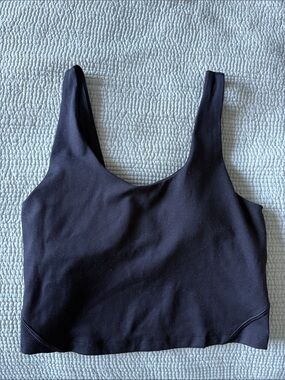 Black Scoop Neck Athletic Crop Tank (Walmart)